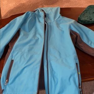 Teal and grey light weight jacket